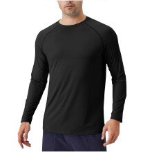 Mens UPF 50+ UV Sun Protection Shirts Outdoor Long Sleeve Top for Fishing Hiking Swimming Running