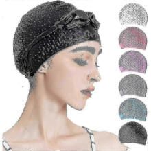 (black) 2025 Silicone Swim Cap for Comfortable Swimming - Suitable for All Hair Lengths, Men & Women