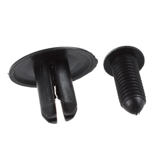 40 Pcs 8mm Hole Push in Expanding Screw Panel Clips Plastic Rivet Black 2