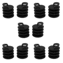 10pc Canoe Kayak Boat Scupper Hole Plugs Stopper Drain Black Nylon Bungs Tools(kui) f74