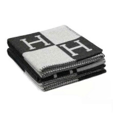(Black) New Wool Cashmere Throw Plaid Blankets Pillow Sofa Bedding Shawl Xmas Gift ~~~~~