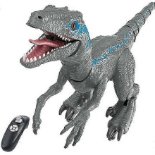 (Raptor) Jurassic Quest Dinosaur Children's Dinosaur Toy Simulation Electric Remote Control Walking Spray Velociraptor