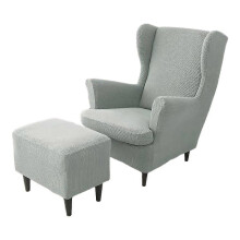 (light grey) 3piece Wingback Chair Soft And Comfortable Elastic For 3pieces Washable Arm Chair Cover Cover Clean And Chair Covers SZTCLV