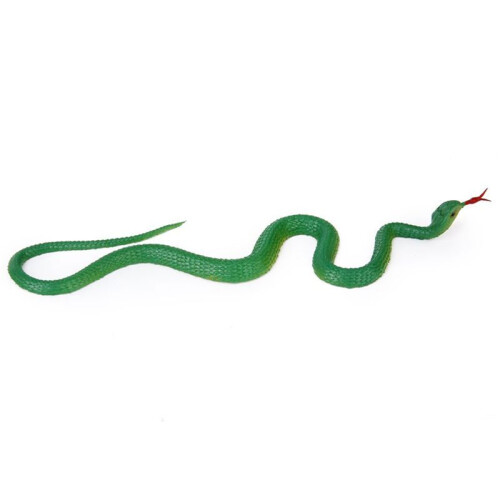 6X Simulation Soft Plastic Toy Snake Simulation Snake Rubber Tip Toy - Green 2