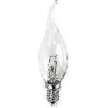 (10 Pack Bent Tip 40w) 10 Pack Small Screw Candle Bulbs 25 Clear Edison Screw Flame Tip Candle Light Bulb Ses E14 240v By Brightfour