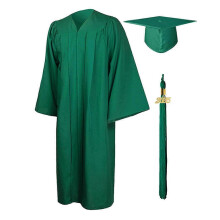 (Emerald green, XL) Graduation Gown And Caps Tassels Set 2025 Adult Graduation Robe Set For College,highs School And Bachelors Women Man White Xl
