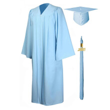 (light blue, S) Graduation Gown And Caps Tassels Set 2025 Adult Graduation Robe Set For College,highs School And Bachelors Women Man White Xl