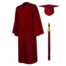 (dark red, XL) Graduation Gown And Caps Tassels Set 2025 Adult Graduation Robe Set For College,highs School And Bachelors Women Man White Xl