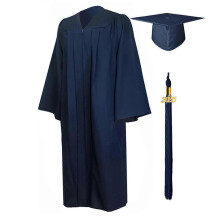 (Navy blue, XXL) Graduation Gown And Caps Tassels Set 2025 Adult Graduation Robe Set For College,highs School And Bachelors Women Man White Xl