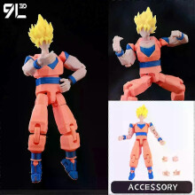 (Goku SSJ) 9l3d Printed Anime Kaisen Characters Lucky13 Dummy Action Figures Multi-jointed T13 Mannequin Toys