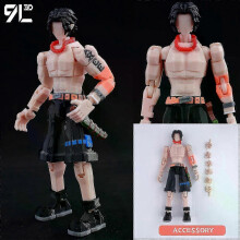 (Fire Fist Ace) 9l3d Printed Anime Kaisen Characters Lucky13 Dummy Action Figures Multi-jointed T13 Mannequin Toys