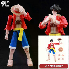 (Luffy Straw Hat) 9l3d Printed Anime Kaisen Characters Lucky13 Dummy Action Figures Multi-jointed T13 Mannequin Toys