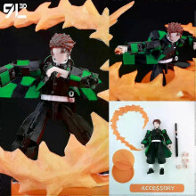 (Tanjiro Deluxe) 9l3d Printed Anime Kaisen Characters Lucky13 Dummy Action Figures Multi-jointed T13 Mannequin Toys