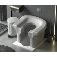 (grey) Elderly Squat Toilet Seat Chair Waterproof EPP Adult Commode For Disabled Pregnant Removeable Mobility Aids Toilet Stool