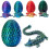 (Blue) 3d Printed Dragon In Egg, Fully Movable Dragon Crystal Dragon With Dragon Egg 1