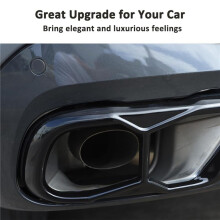 4x for X5 G05 X6 G06 X7 G07 2019-2022 (M60) Car Tail Muffler Exhaust Pipe Output Cover Trim Accessories - Black