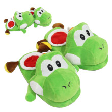 Unisex Adults Super Mario Yoshi Winter Slippers Funny Indoor Stuffed Plush Shoes Eu35-42