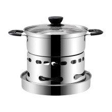 (C) Cooker For Indoors, Stainless Steel Spirit Cooker, Portable Cooker, Easy To Carry, No Power Requirement, Suitable For Indoor And Camping