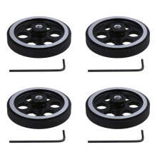 4X, 200X6mm Industrial Aluminum Rubber Measuring Rotary Encoder Meter Wheel