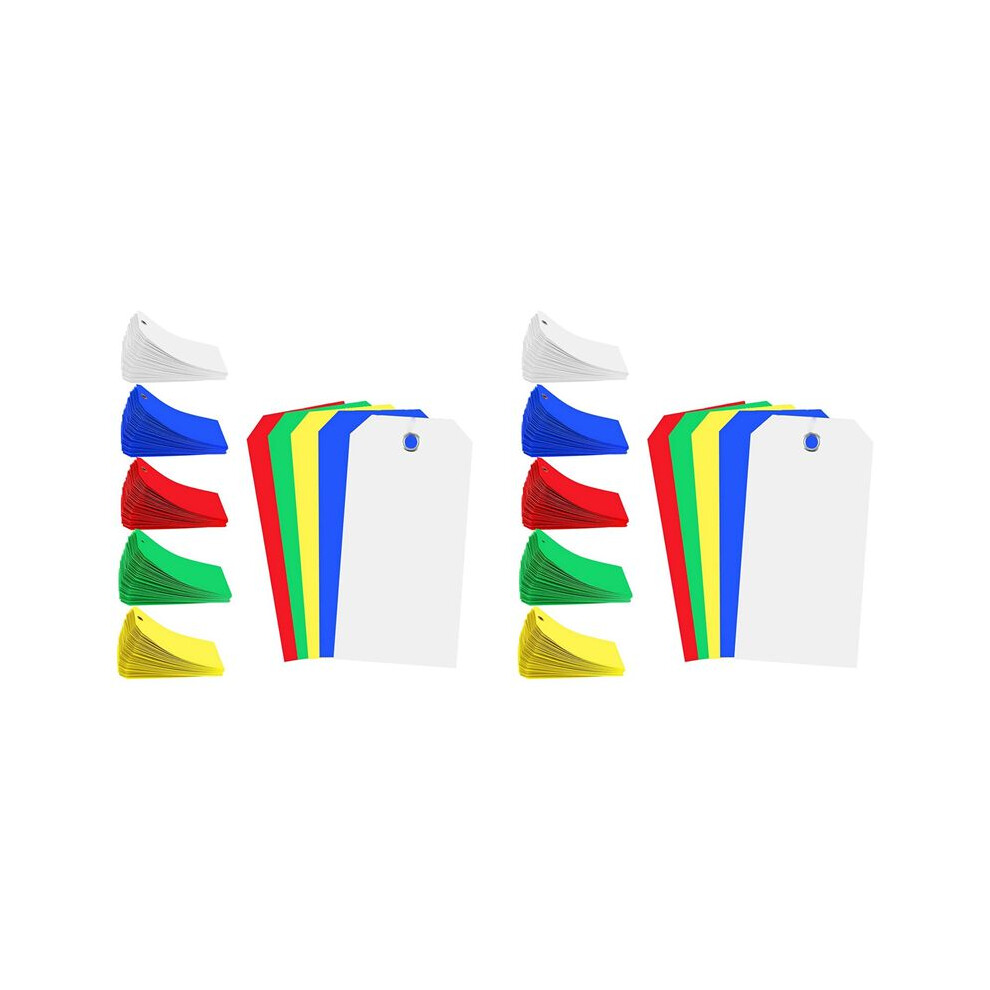 Photos - Other Office Equipment 1000 Pieces 4 3/4Inch X 2 3/8Inch Plastic Shipping Tags Colorful Blank Labeling Tags Waterproof Hang Tags