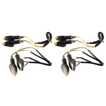 8 Pieces Motorcycle Indicators Flowing Turn Signal Lights 14 LED 12V Motorbike LED Indicator Blinker Amber Lamp