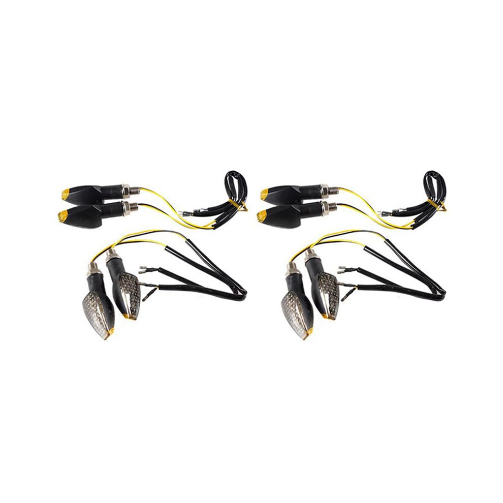 8 Pieces Motorcycle Indicators Flowing Turn Signal Lights 14 Led 12V Motorbike Led Indicator Blinker Lamp Amber 6034127476992