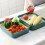 Nordic Rectangle Shape Drain Basket Storage Rack Tea Dessert Tray Home Storage Shelf Kitchen Tool for Fruit Vegetable B 8
