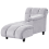 Beliani Left-Hand Chaise Longue LORMONT Velvet Light Grey 3