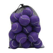 (Purple) 20pcs Tennis Balls 2.52" Elastic Training Balls - Durable Wear-resistant For Outdoor Sports Tennis Practice