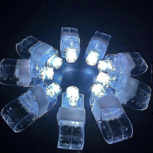(White) 50pcs / Lot Led Finger Lights Glowing Dazzle Colour Laser Emitting Lamps