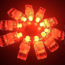 (Red) 50pcs / Lot Led Finger Lights Glowing Dazzle Colour Laser Emitting Lamps