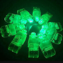 (Green) 50pcs / Lot Led Finger Lights Glowing Dazzle Colour Laser Emitting Lamps