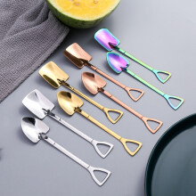 Small Shovel Dessert Spoons Coffee Spoons Watermelon Ladle Fruit Cake Ice Cream Pudding Yogurt Spoon for Party Tools