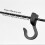 ShineTrip Outdoor Multi-Function Clothesline Can Adjust Non-Slip Sky Curtain Hanging Rope Windproof Hanging Clothes Hook Black 8