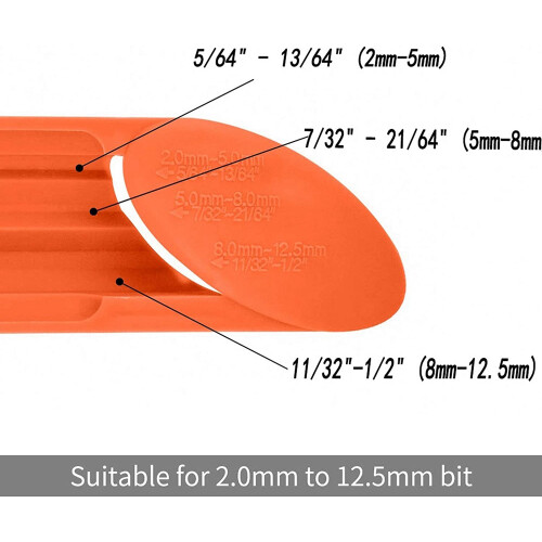 Drill Sharpener Portable Diamond Drill Sharpening Tool Corundum Grinding Wheel for Drills Width Range Orange 2