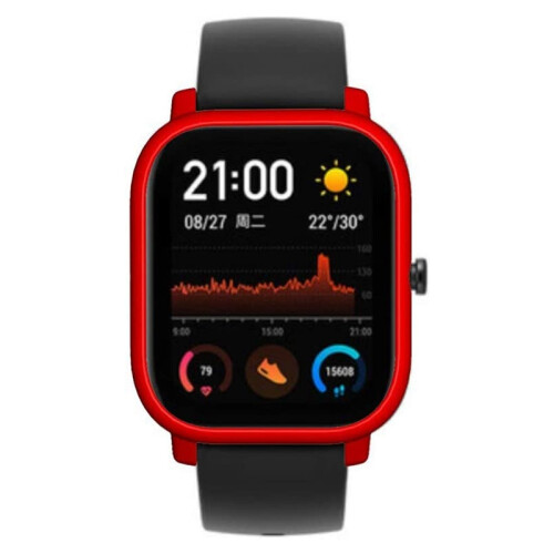 Compatible for  Huami  GTS Case  Watch Protector Case Watch Protector Cover -Red 2