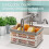 2Pcs Plastic Collapsible Storage Crates with Handles,Stackable Folding Shopping Baskets,Utility Container Organizer Bins 7
