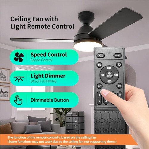 2Pcs Ceiling Fan Remote Replacement 6 Speed and Timer Control Remote Controller for Home Bedroom Living Room 1
