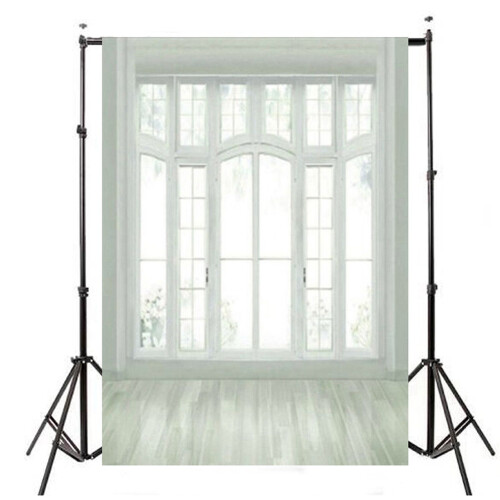 2pcs 3X5FT European Window Floor White Art Photography Backdrop Studio Background 1