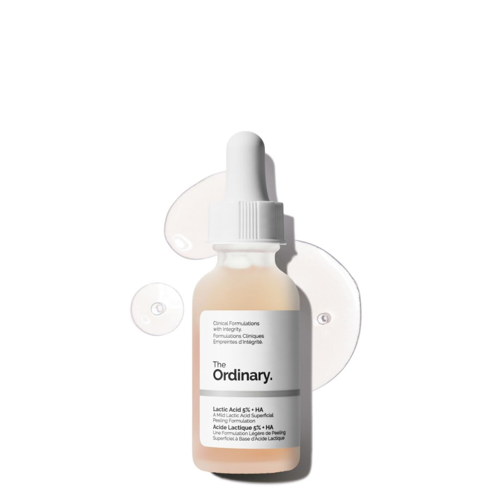 The Ordinary Lactic Acid 5% + Hyaluronic Acid 2%, Gentle Exfoliating Serum For Smoother Skin