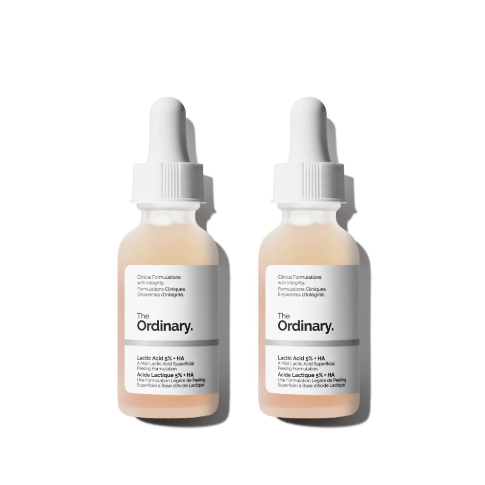 The Ordinary Lactic Acid 5% + Hyaluronic Acid 2%, Gentle Exfoliating Serum For Smoother Skin