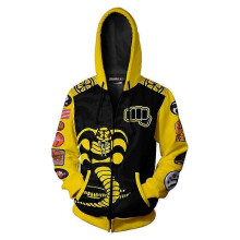 (L, B) Karate Hoodie Cobra Kai Cosplay Costume 3d Print Pullover Sweatshirt For Adult