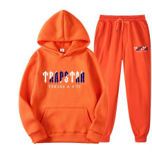 (orange2, L) Elevate Your Style With Comfortable And Cozy Hooded Sweatshirt Sets For Men And Women - High-quality, Versatile, And Trendy