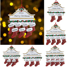 Christmas Decoration Set  Gifts Personalized Family 4 Socks Pendants Christmas Tree Decoration Winter Gifts