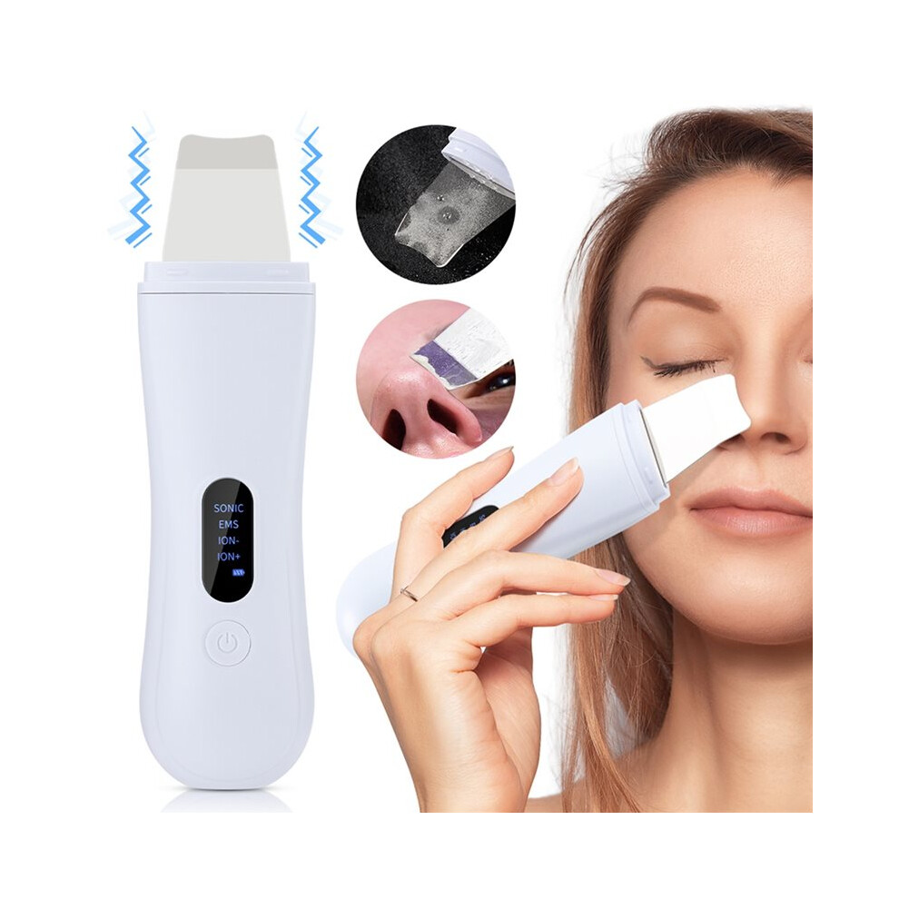 Melitt Ultrasonic Skin Scrubber Skin Spatula Ion Deep Face Cleaning 4 Modes Facial Lifting Ultrasonic Cleaner Skin Care Device