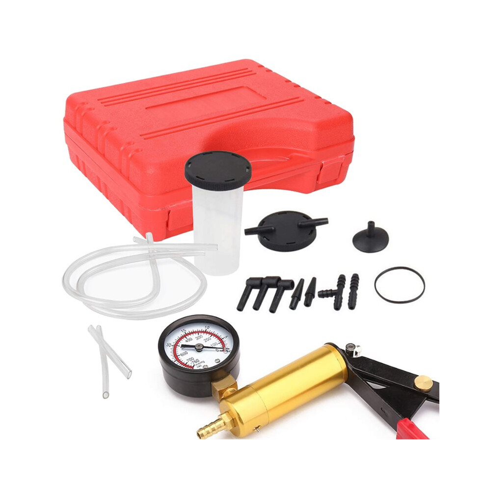 Manual Brake Bleeder Vacuum Pump Kit Automotive Fluid Tester With Gauge Adapters 2 In 1 Handheld Pistol Test Tool 4711824141225