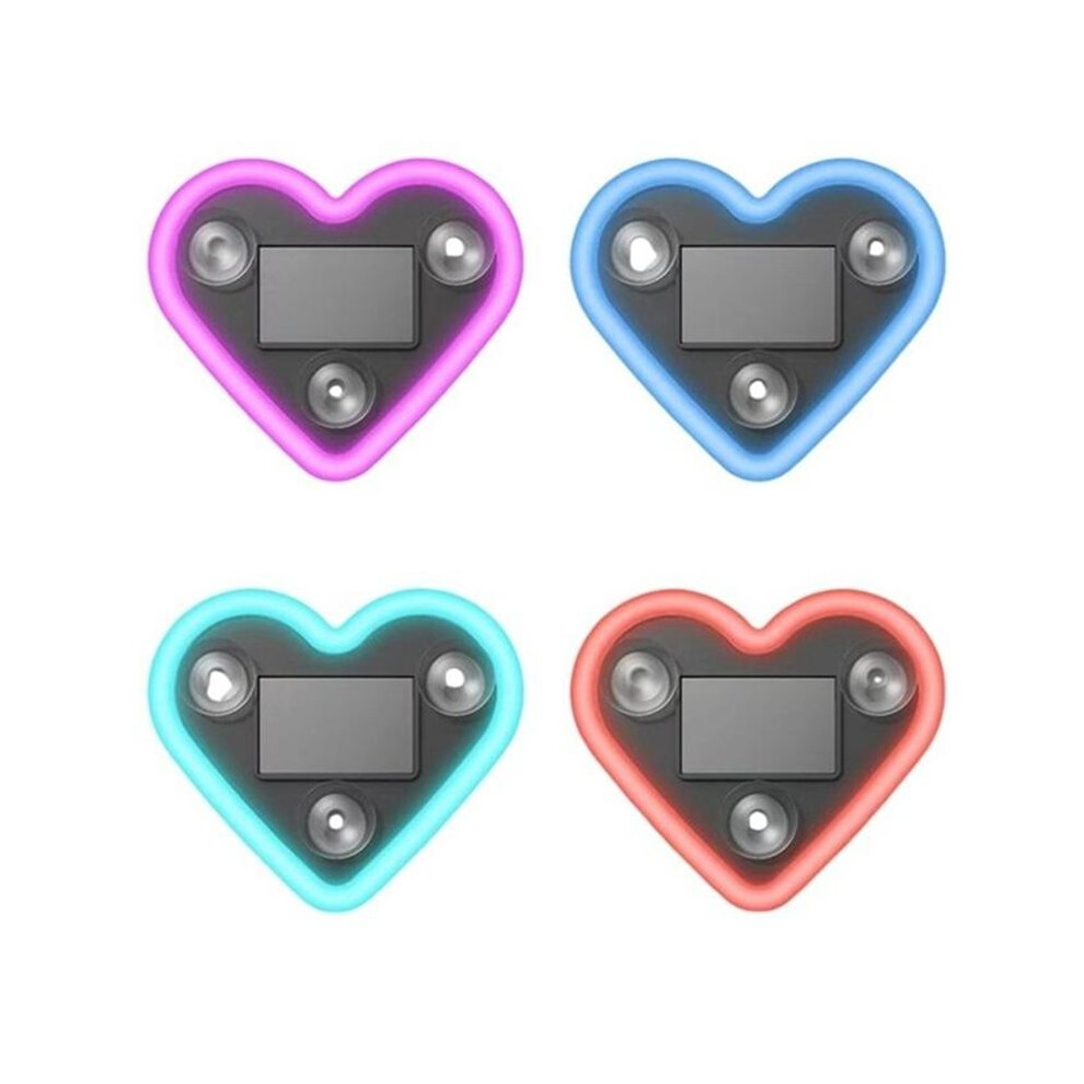Car Solar Triangle Window Heart-Shaped Led Atmosphere Lamp, Heart Shape Ambient For Car Window Decoration Light 4713032264635
