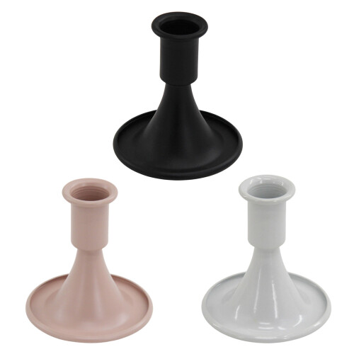 Iron Taper Candle Holders Decorative Candle Stand,Iron-White 1