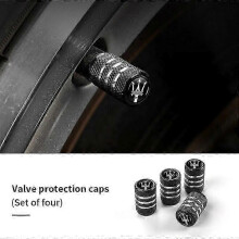 (Style B Black) 4pcs/lot Tire Valve Stem Caps Aluminum Dustproof Car Wheel Air Valve Covers For Maserati Ghibli Granturismo Quattroporte Levante