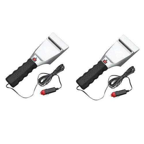2Pcs Heated Electric Ice Scraper Windshield Deicer Remover Tool for Car Windshield Snow Removal Kit